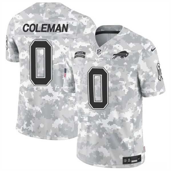 Mens Buffalo Bills #0 Keon Coleman 2024 F.U.S.E. Arctic Camo Salute to Service Limited Stitched Jersey Dzhi